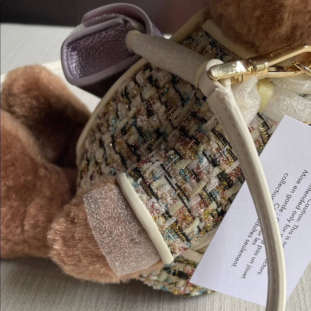 Kate spade 3d teddy bear KI972 Katey bear tweed crossbody bag